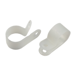Скоба кабельная нейлоновая под винт ЭРА NO-225-291 9 мм белая 10 шт