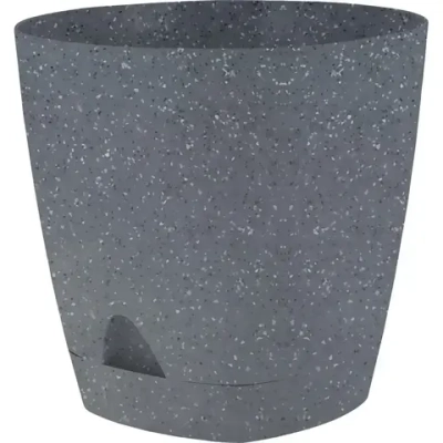 Горшок для цветов InGreen Amsterdam D110мм 0,65л с прикорневым поливом, тёмный камень