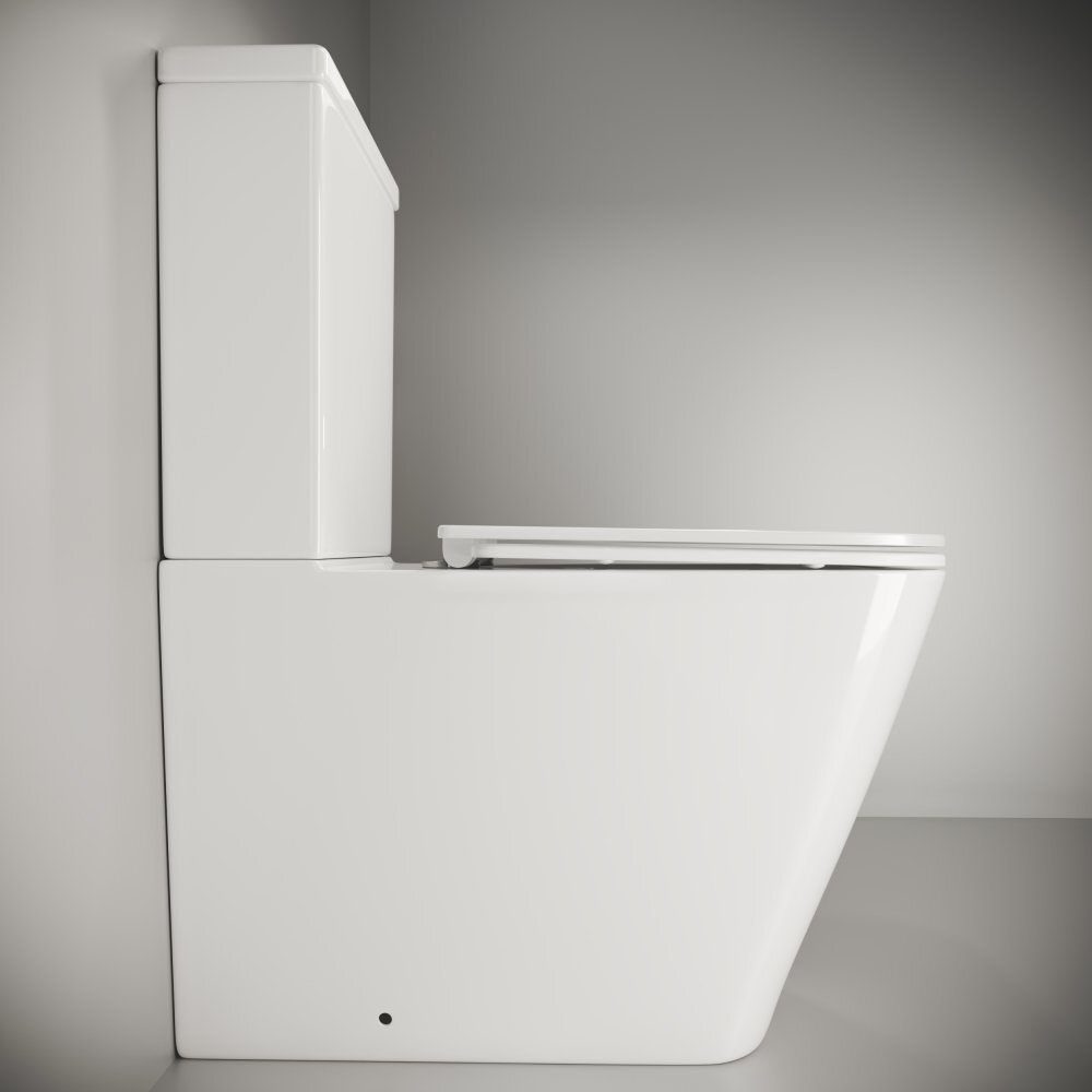 Унитаз-компакт Ceramica Nova Cubic Rimless CN1803 36 x 64 x 84 см напольный безободковый с бачком с сиденьем Soft Close