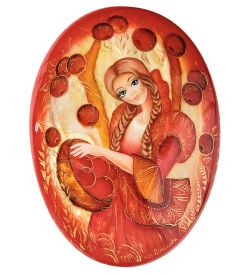 ШК-17/ 2 Шкатулка «Любава с яблоками» исп. Ермакова