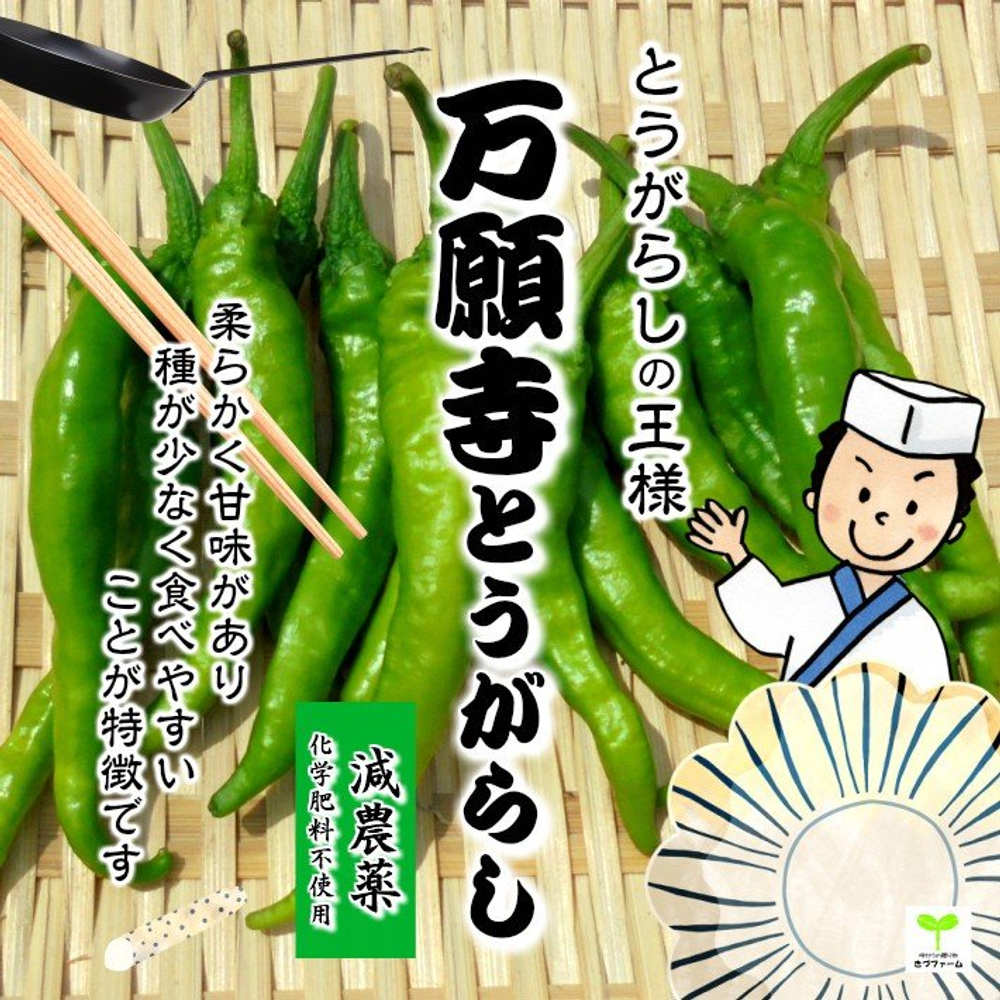 Сладкий Японский Чили Перец Манганджи Тогараши Киото - Manganji Togarashi Kioto - 万願寺とうがらし