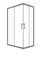 Душевая Ширма Triton Фикс-Графит 120х80
