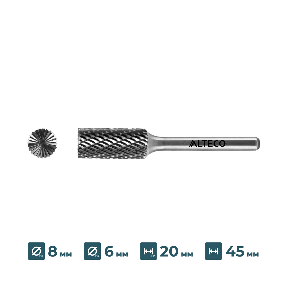 Борфреза по металлу ALTECO B 0820/6 MX