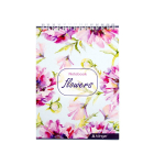 Блокнот А5, гребень, Alingar, мелованный картон, ассорти, 48 л., клетка, "MIX New"