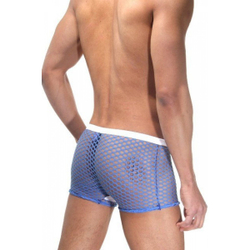 Трусы мужские боксеры голубые в сеточку LaBlinque LB15044