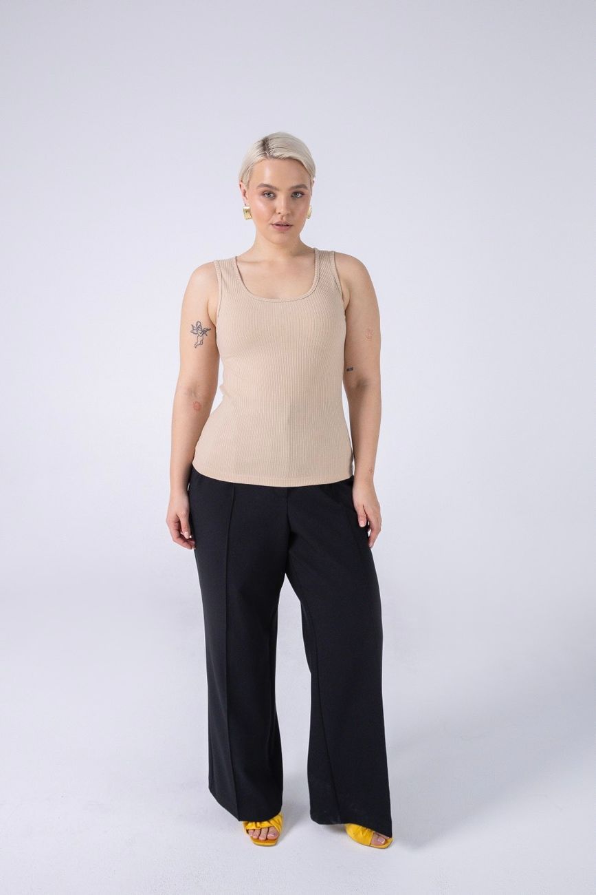 Майка трикотажная, бежевый