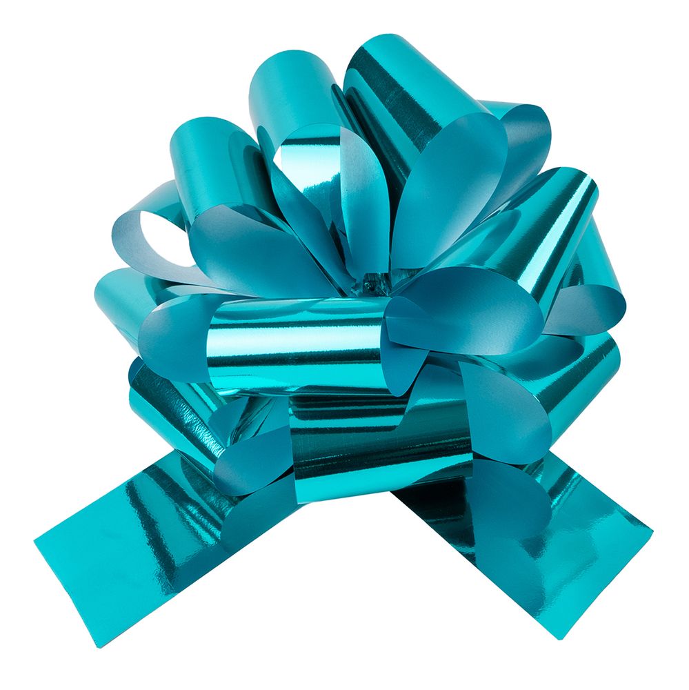 Бант Шар, Морская лазурь, Металлик, 21 см, 1 шт. в упак.