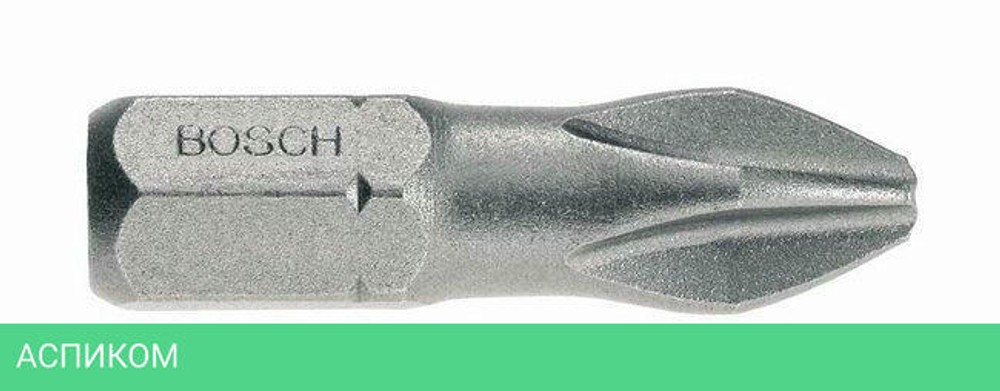 Насадка крестообразная Bosch PH2 25мм 3 штуки 2607001511