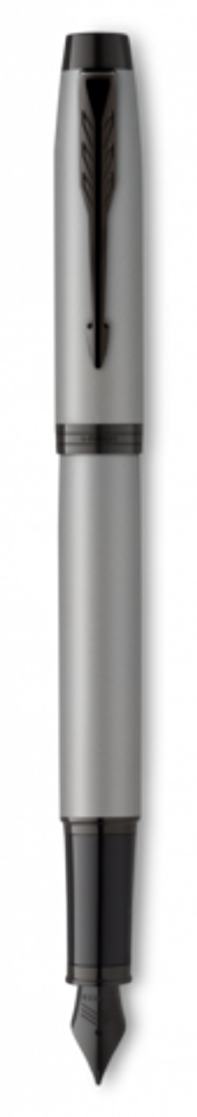 Перьевая ручка Parker IM Achromatic, Grey BT, перо: F, цвет чернил: blue, в подарочной упаковке.