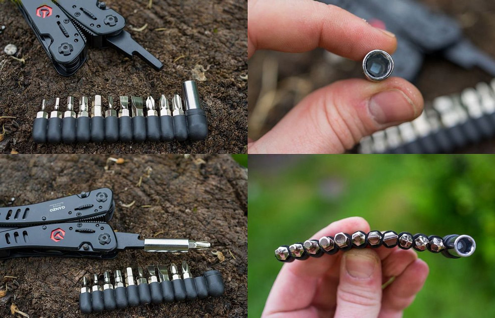 Мультитул Ganzo G302-B, 105 мм, 26 функций, нейлоновый чехол