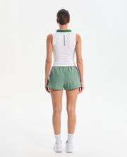 Поло без рукавов Spotlight, White and Green