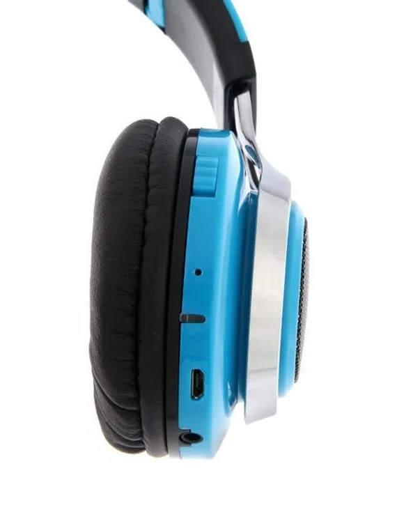 Наушники беспроводные LuazON RX-1 TM-021, накладные, BT 4.2, 250 мАч, LED, FM,microSD,синие