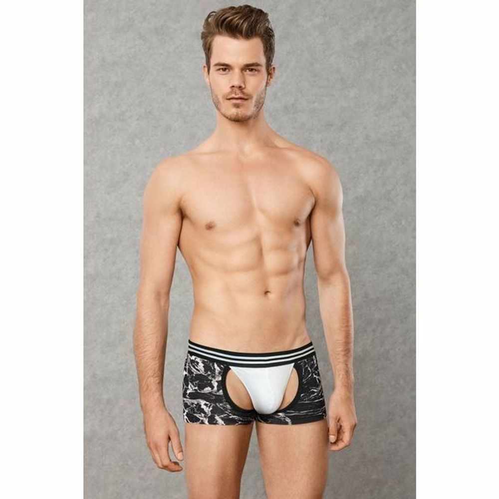 Мужские трусы хипсы темно-серые с белой вставкой Doreanse 1889