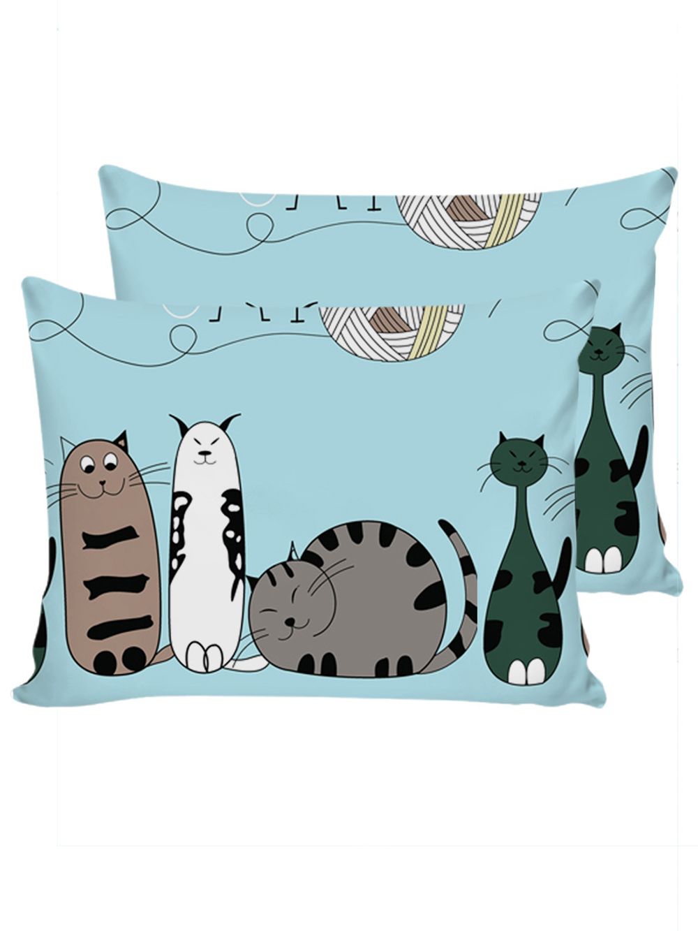 Постельное белье полисатин Simple House "Кити" 2-спальное Наволочка 50х70 см 2 шт Простынь на резинке 160x200 см Пододеяльник 175x215 см