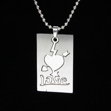 Кулон пластина (13) Сердечки (Love)