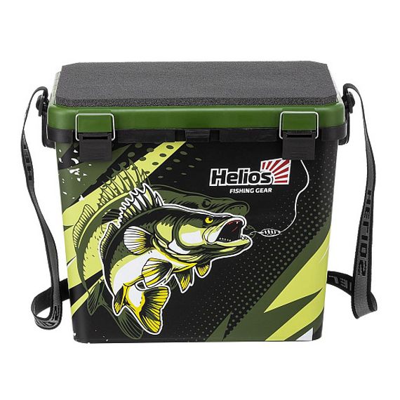 Ящик рыболовный зимний ZANDER односекционный хаки (HS-IML-19-H-1) Helios