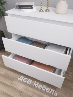 Комод мк 800.1 (мп/3) Белый