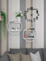 Набор полок круглых настенных белых  - ББ