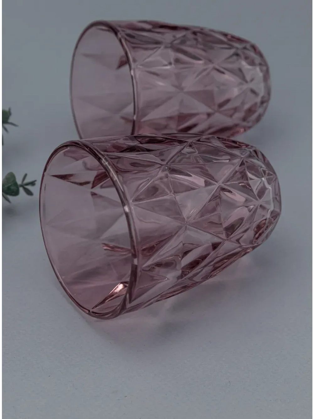 Набор стакан-тумблер для виски, 260 мл. 6 шт. Пурпурные