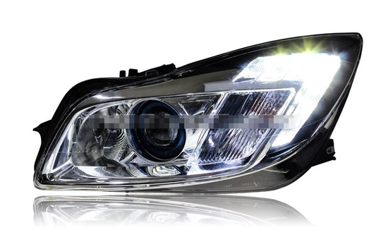 Передние фары Опель Инсигния 2008-2013 V4 Type [Комплект Л+П; Ходовые огни; Биксеноновая линза]