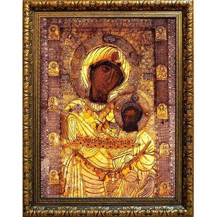 Иверская икона Божьей Матери. Копия афонской иконы на холсте.