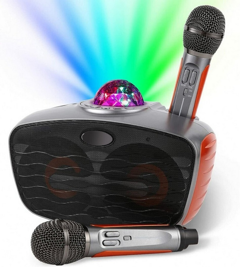 Беспроводная колонка Wireless SD315 караоке 2 микроф. (20W)