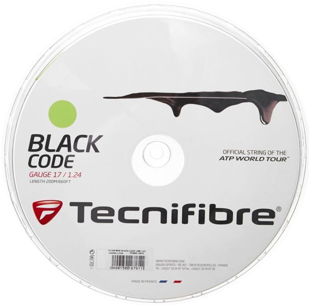 Теннисные струны Tecnifibre Black Code (200 m) - lime