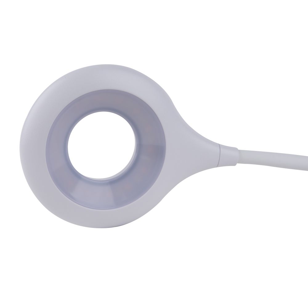 ULM-D601 8W-3000-6000K-DIM WHITE Светильник настольный светодиодный прищепка. Сенсорный выключатель. Диммер. Белый. TM Uniel