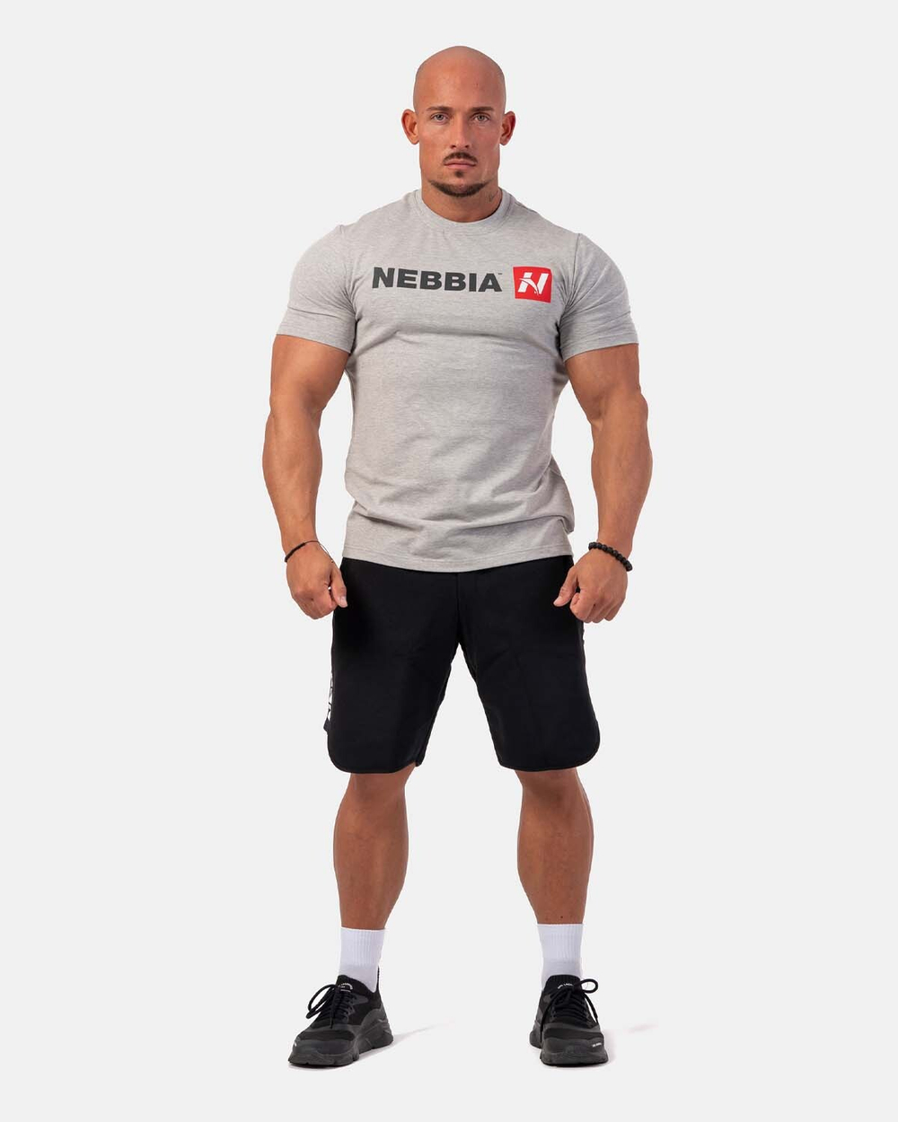 Мужская футболка NEBBIA Red "N" T-shirt 292 Light grey