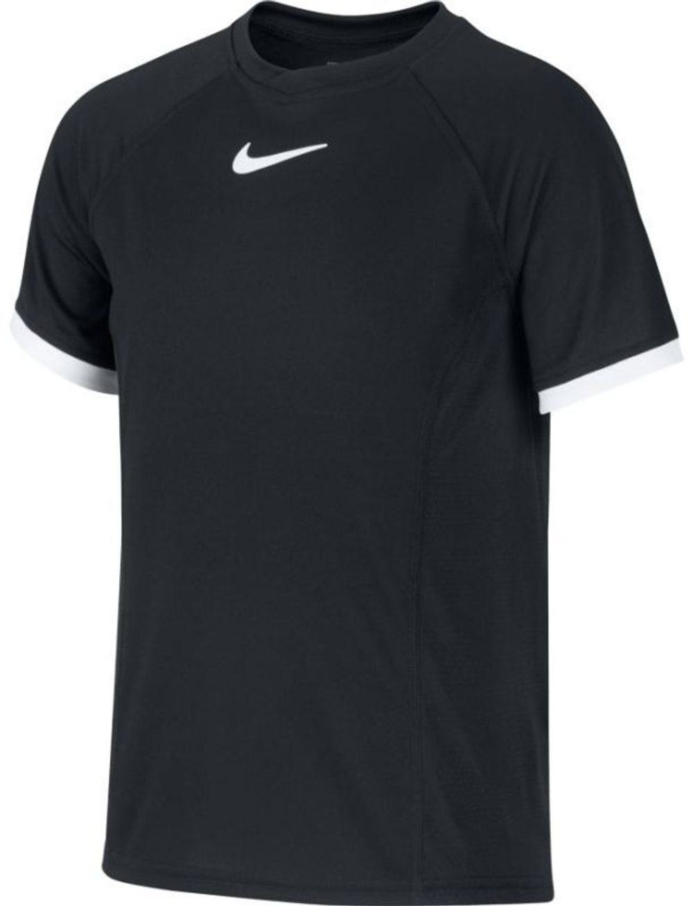 Футболка для мальчика теннисная Nike Court Dry Top SS B - black/black/white/white