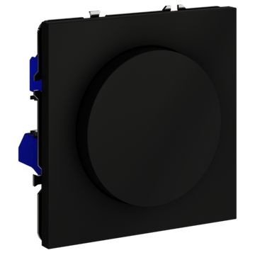 Светорегулятор встраиваемый VOLTUM S70 поворотно-нажимной 600 Вт, (черный матовый)