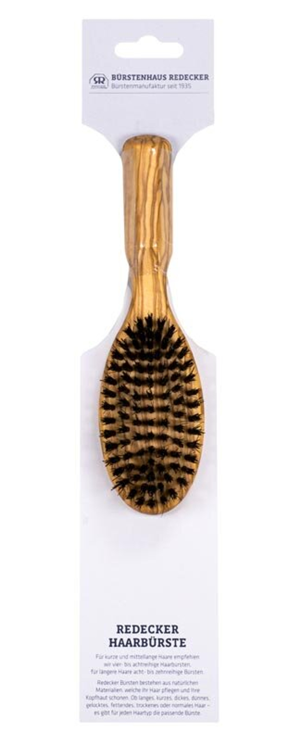 Расческа Redecker с щетиной из оливкового дерева и кабаньей щетиной