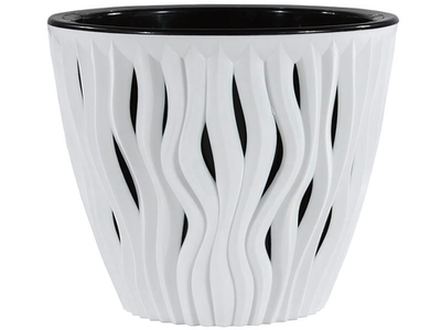 Кашпо Вдохновение 1,6л, белый/чёрный