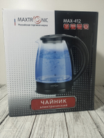 Чайник 1,8л стекл черн пластик LEDMaxtronic 1800Вт 412 MAX