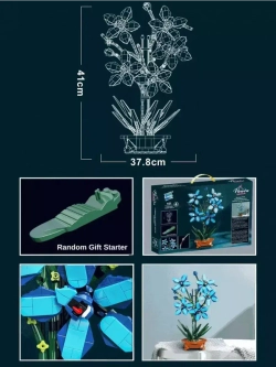 Конструктор Цимбидиум Лодочная орхидея 1097 деталей