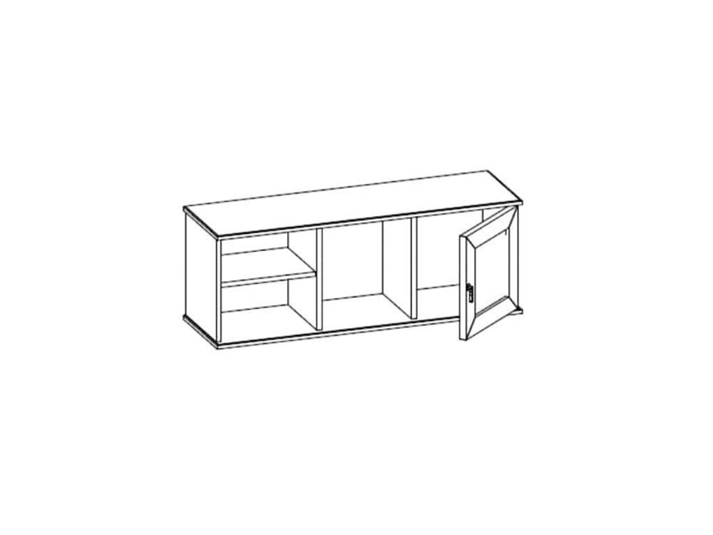 Полка навесная Оливия, дуб зеленый
