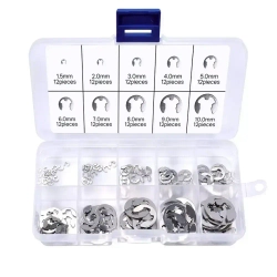 Набор стопорных колец E-clip 1,5-10 мм 120 шт