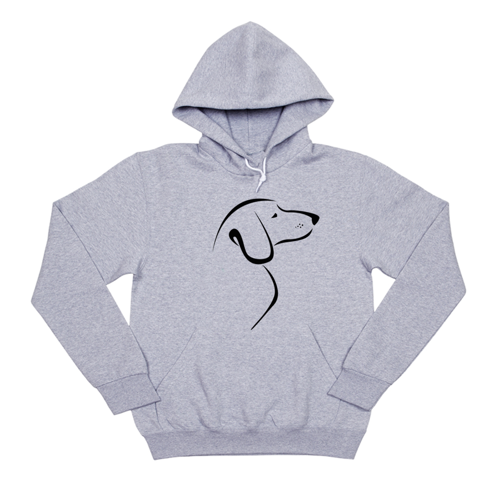 Толстовка "Такса -  силуэт"