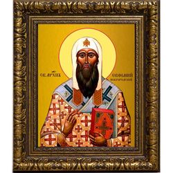 Евфимий Новгородский Преподобный Архиепископ. Икона на холсте.