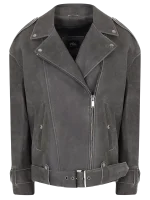 Косуха Oversize Vintage с ремешками, Серый