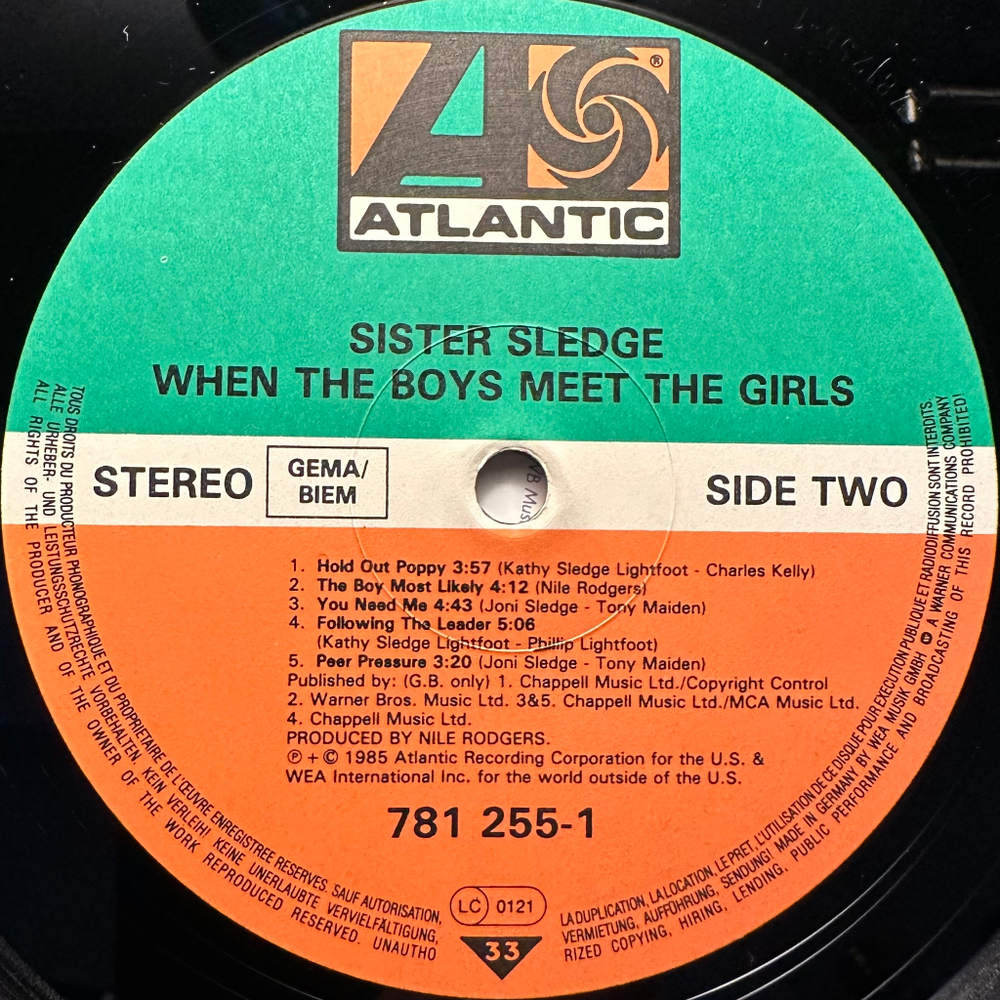 Sister Sledge ‎– When The Boys Meet The Girls (Германия 1985г.)
