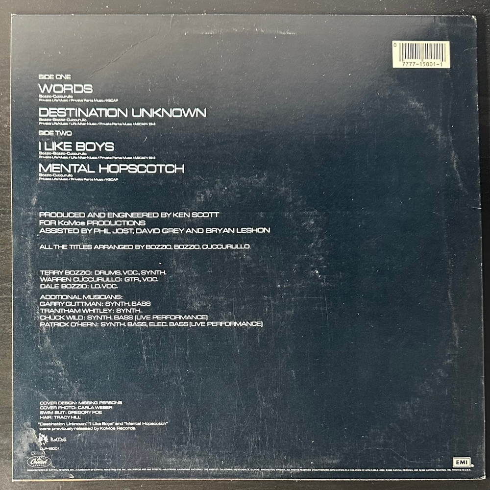 Missing Persons ‎– Missing Persons (США 1982г.)
