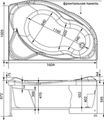 Акриловая ванна Aquanet Jamaica 160x100 R