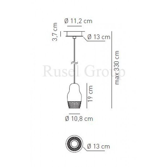 Подвесной светильник AXO LIGHT FEDORA SP 1