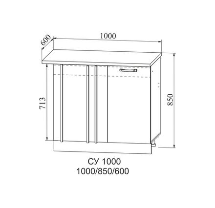 Кухня Модуль СУ 1000 Норма Перо Баунти