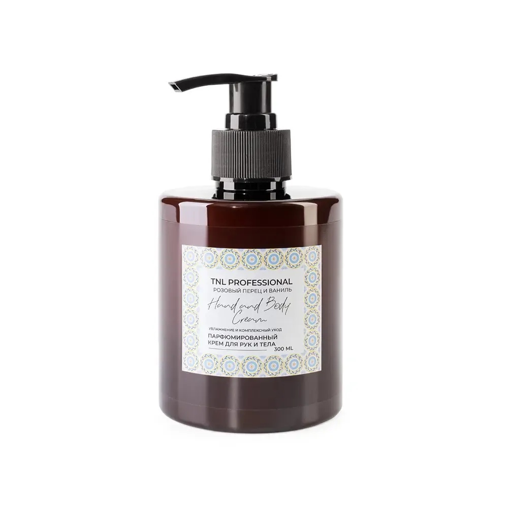 TNL, Hand &amp; Body Cream - парфюмированный крем для рук и тела (Розовый перец и ваниль), 300 мл