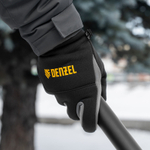 Перчатки универсальные, искусственный мех, работа с сенсорным экраном, размер 8 Denzel