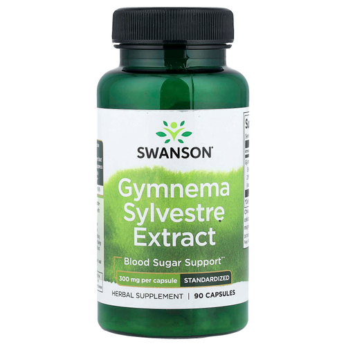 Swanson, джимнема (Gymnema sylvestre), стандартизованный экстракт, 300 мг, 90 капсул