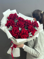 Букет из 9 французских роз сорта «Эксплорер» (Эквадор 60 см)