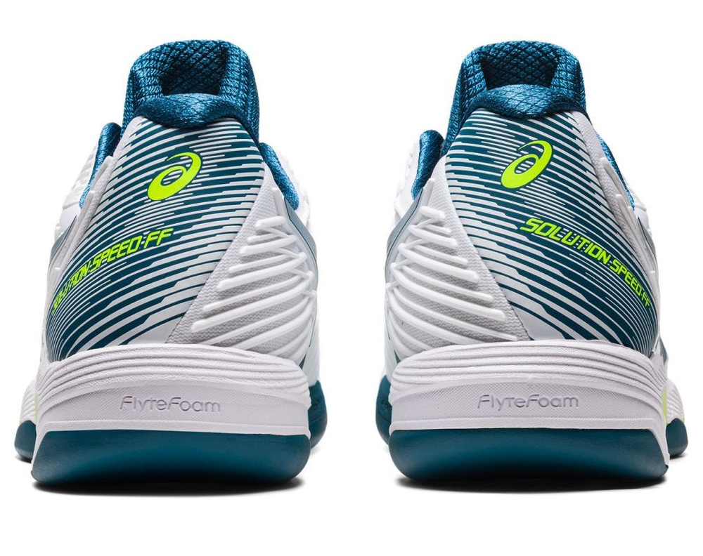 Мужские кроссовки теннисные Asics Solution Speed FF 2 Indoor - white/restful teal
